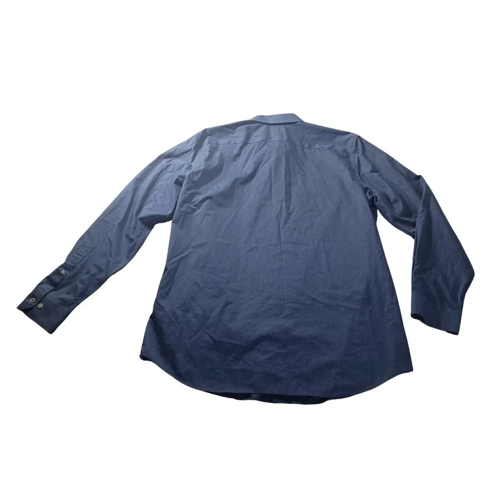 Banana Republic Camden Standard Fit Mens Button Down Shirt L Blue Micro Dot‎